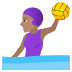 🤽🏽‍♀️ woman playing water polo: medium skin tone display on JoyPixels